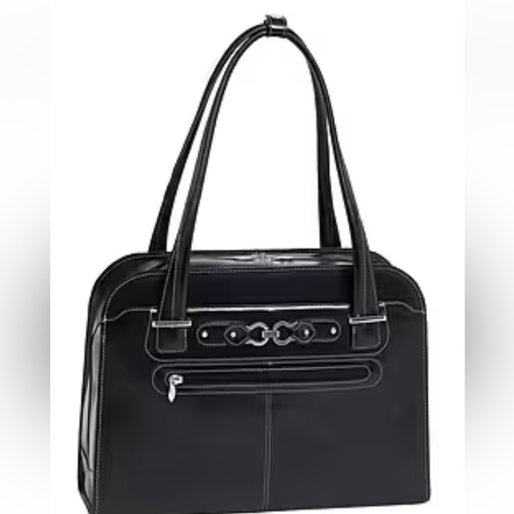 Mcklein leather laptop handbag - brand new in the box, removed only for photos